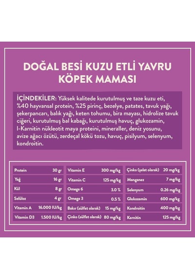Kito Kuzu Etli Yavru Köpek Maması 2500 G + Kito Fresh Dana Etli Köpek Yemeği 6'lı