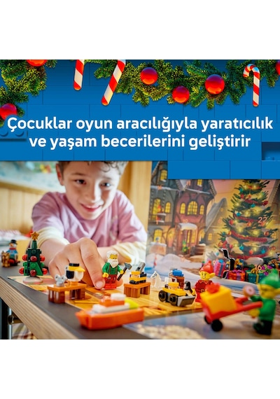 LEGO® City 2026 Yılbaşı Takvimi 60510 - 5 Yaş ve Üzeri Çocuklar için 24 Sürpriz İçeren Yaratıcı Oyuncak Yapım Seti (252 Parça)