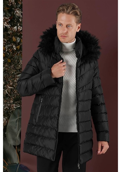 Efor Ka 076 Slim Fit Siyah Spor Kaban Siyah