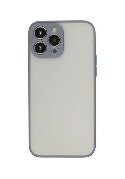 Apple İphone 13 Pro Max Kılıf Montreal Silikon Kapak - Gri