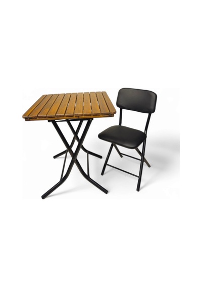 Katlanır Metal Ayaklı Siyah Sandalye - Foldable Metal Legs Chair