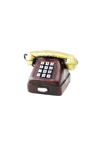 Lunaev Ankesörlü Telefon Vintage Dekoratif Biblo 9.5x9.5 Cm Reçine