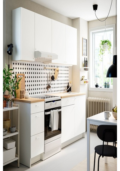 Ikea Beyaz Modern Mutfak Dolabı 220x61x220 Cm