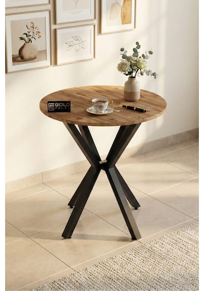 Yuvarlak Masa Atlantik Kahverengi 70 Cm Çok Renkli