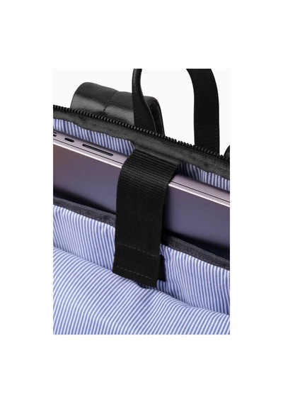 Ryoko Soho Urbanist Slim Full Grain Deri Unisex Sırt Çantası Siyah 2