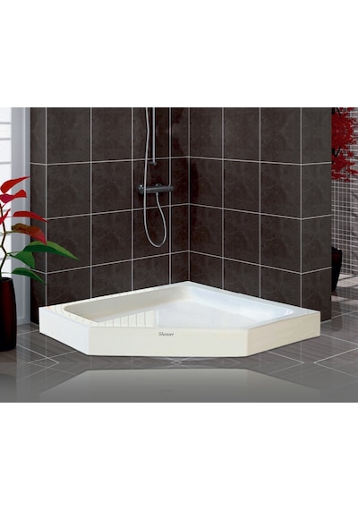 Shower 100X100 Beşgen Duş Teknesi Monoblok