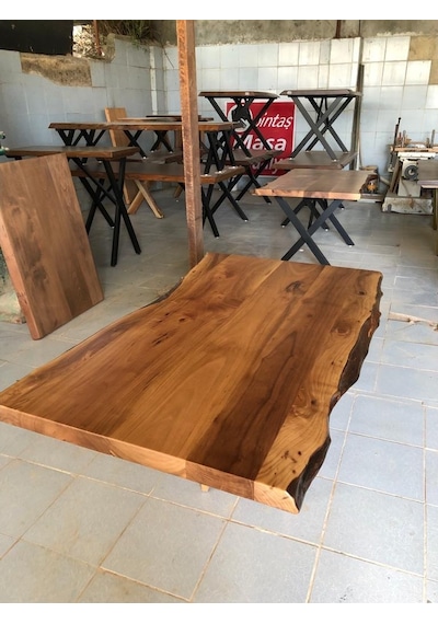 Bintaşmobilya Ceviz Ağacı Kütük Masa Üstü 140X80.Cm