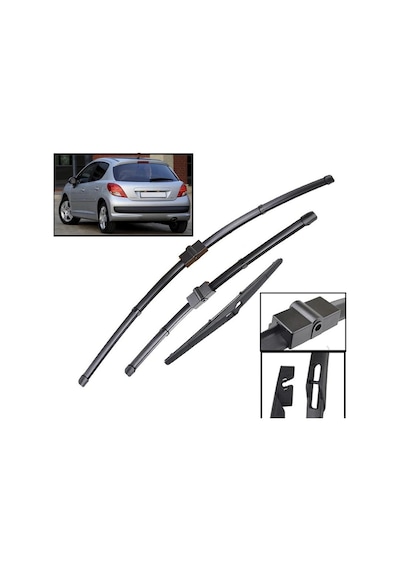 Peugeot 207 Ön + Arka Cam Muz Silecek Takımı 2007-2012 N11.4025