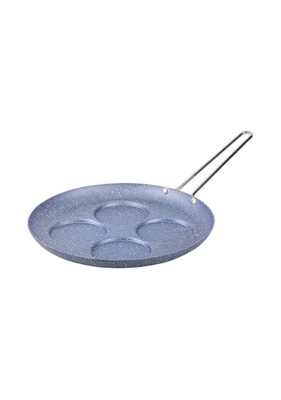 TANTİTONİ GRİ MAVİ RENK GRANİT PANKEK TAVASI 28CM-4 BÖLMELİ (ÇELİ