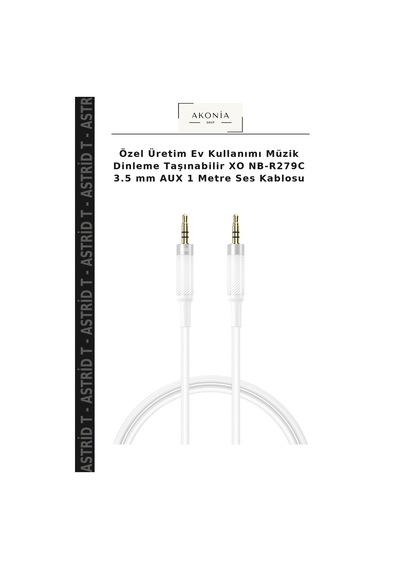 Özel Üretim Ev Kullanımı Müzik Dinleme Taşınabilir Xo Nb-r279c 3.5 Mm Aux 1 Metre Ses Kablosu