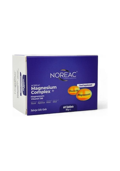 Noreac Magnezyum Kompleks + Vitamin B6 60 Tablet