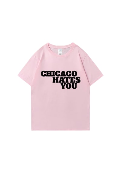 Flood Of Style Şef Keef Chicago Sen Hates Aynı Stil T-shirt Erkek Kadın Rap Moda Hip Hop Büyük Boy Stre Pembe