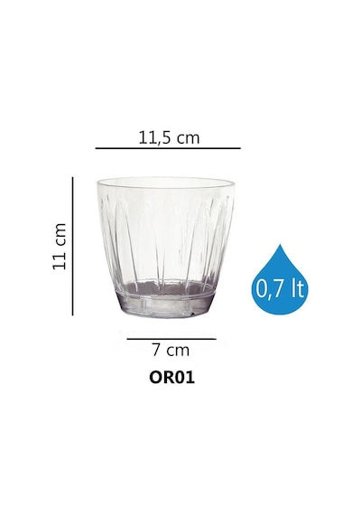 Serinova Orkide Saksısı 0.7 Lt Şeffaf Orkide Saksı