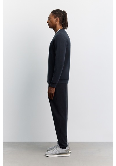 Avva Erkek Siyah Bisiklet Yaka Modal Karışımlı Soft Touch Regular Fit Sweatshirt A62y1200