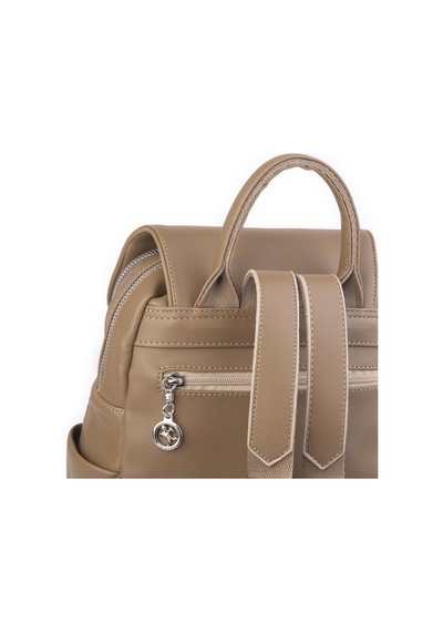 Nas Bag Kadın Sırt Çantası Çift Gözlü Spor Çanta 23x26x14 Cm Vizon Dona Çok Renkli