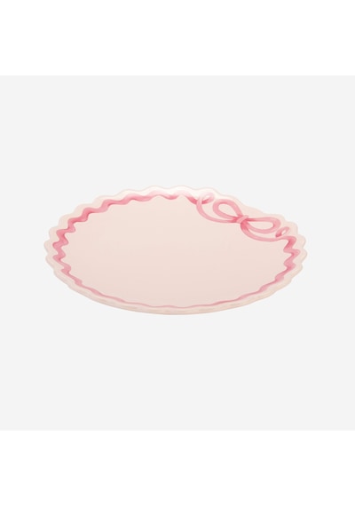 Pembe Stoneware Yemek Tabağı 25 Cm