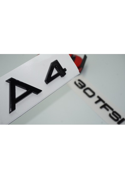 Audi A4 30 TFSi Parlak Siyah ABS 3M 3D Bagaj Yazı Logo Ür
