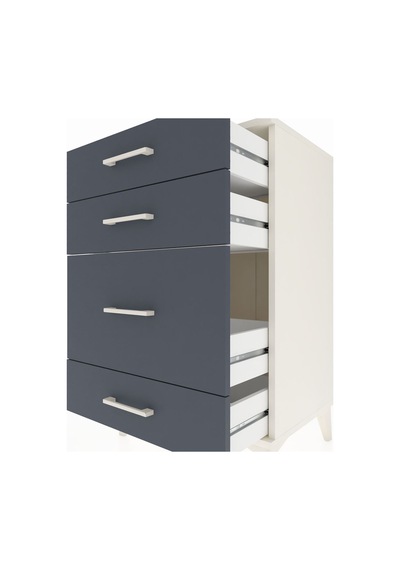 Hyperion Komodin 4 Çekmeceli 60x44x96 Aytaşı-antrasit Aytaşı