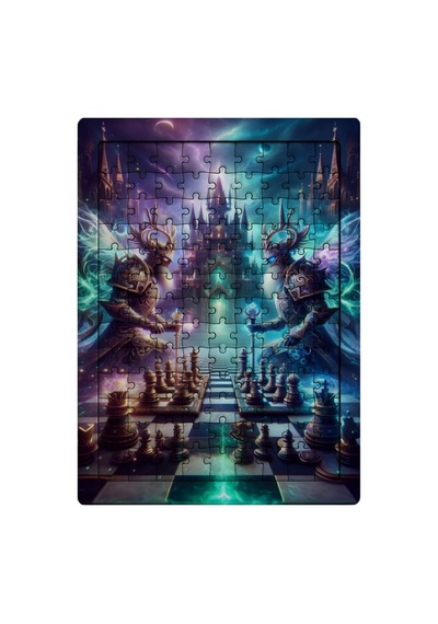 Ghostbastır Design Fantastik Satranç 99 Parça Ayaklı Puzzle Dekoratif Çocuk Yapbozu 066