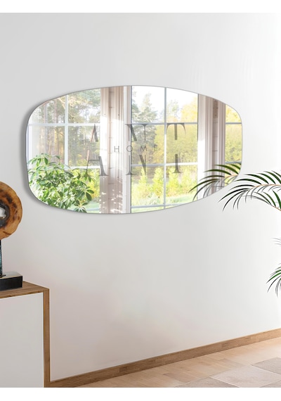 Dekoratif Ayna, Konsol Aynası, Duvar Aynası,dresuar Aynası 120x60 Gümüş