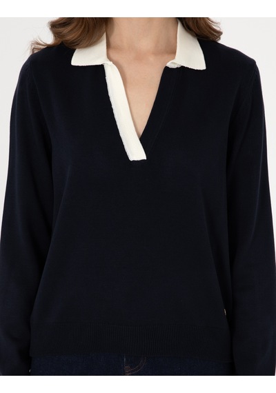 Pierre Cardin Kadın Lacivert Kazak /triko 50308166-vr033 Lacivert