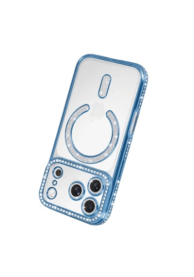 Zenviya21 Newface Apple İphone 18 Pro Max Joke Simli Magneticsafe Kılıf - Sierra Blue Zenya785 renkli