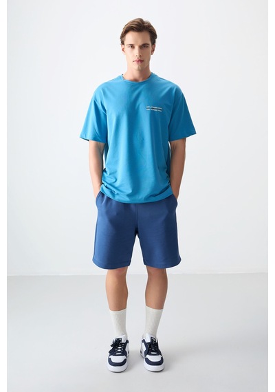 Air Jones Tommy Life Petrol Mavi Pamuklu Kalın Yumuşak Dokulu Oversize Fit Baskılı Erkek T-shirt - 88375 Petrol Mavi Air Jones Tommy Life Petrol Mavi Pamuklu Kalın Yumuşak Dokulu Oversize Fit Baskılı Erkek T-shirt - 88375 Petrol Mavi