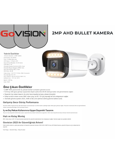 15 Li 2mp Full Color 3.6mm Lens 1080p Fullhd Warmled Ahd Bullet Set