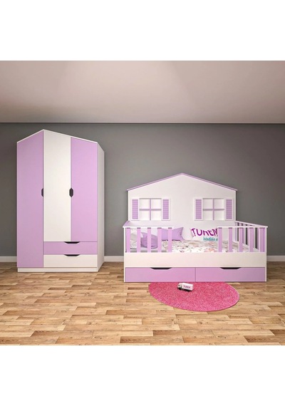 Roof Bebek Odası Takımı Mdf Beyaz Roof Bebek Odası Takımı Mdf Beyaz