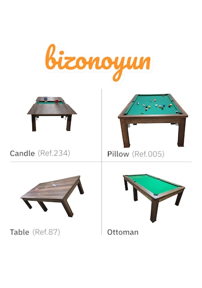 7 Feet Yemek,bilardo Ve Pinpon Masasıdır 234/134/80 Cm