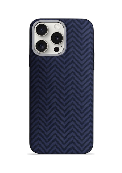 Aether Carbon Apple Uyumlu iPhone 14-13 Magsafe Karbon Kılıf Deep Navy Pulse Deep Navy Pulse