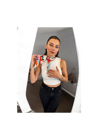 Yaz Çiçeği Desen Bandana/fular Çok Renkli