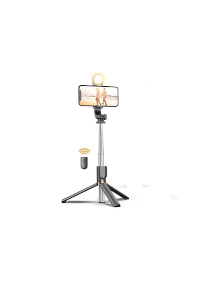 3 Renk Işıklı Ve Kumandalı Masa Üstü Tripod Selfie Çubuğu K8