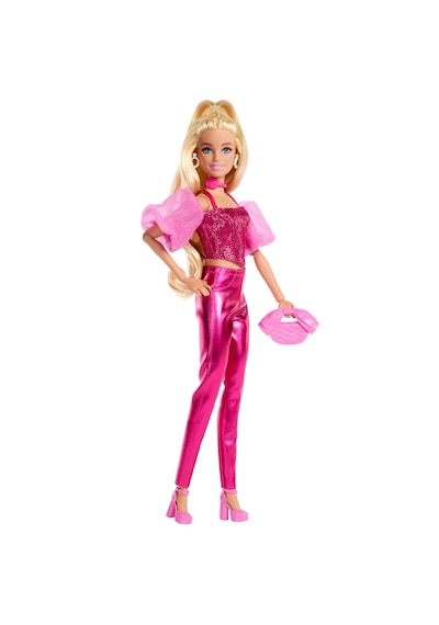 Barbie Stil İkonu Bebek - Metalik Pembe Kıyafetli JFP40
