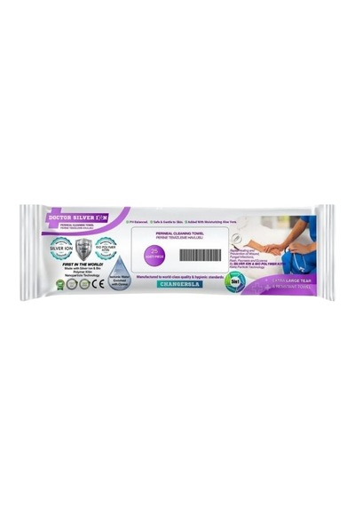 Doctor Silver Ion Gümüş İyon Biyopolimer Kitin Teknolojili 25'li Perine Temizleme Havlusu 1 Paket Sku: Smg8690010460592