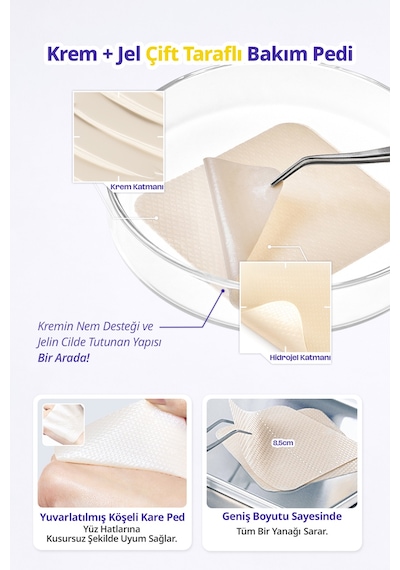 Seramid İçeren Hassas Bariyeri Destekleyen Cilt Bakım Pedi Dermatory Cera+nmn Repair Cream Gel Patch