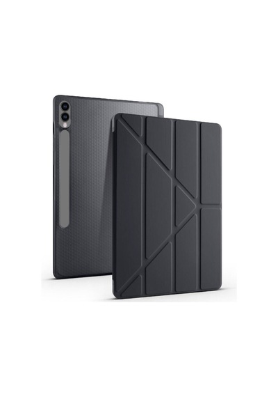 Samsung Uyumlu Galaxy Tab S10 Plus X820 12.4 Darbe Korumalı Kalemlikli Smart Cover Kılıf Kapaklı