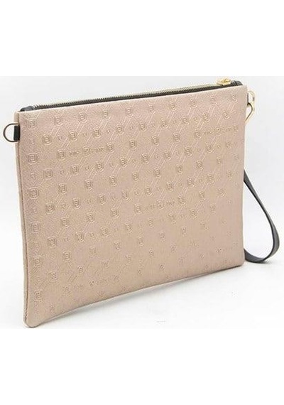 Silver Polo Sp1034 Kadın Portföy & Clutch Logolu Nut-siyah
