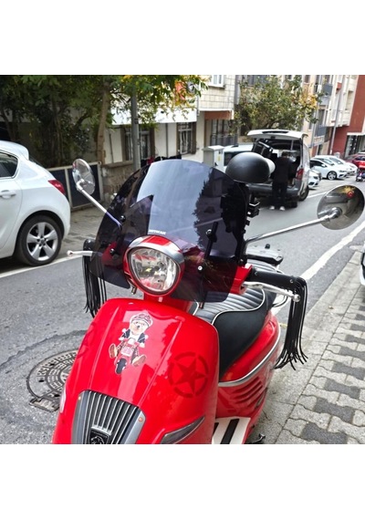 Motocam Arora Malibu 125 Ön Cam 2017-2026 Model 37cm Siyah Renkli 4mm Aparatsız