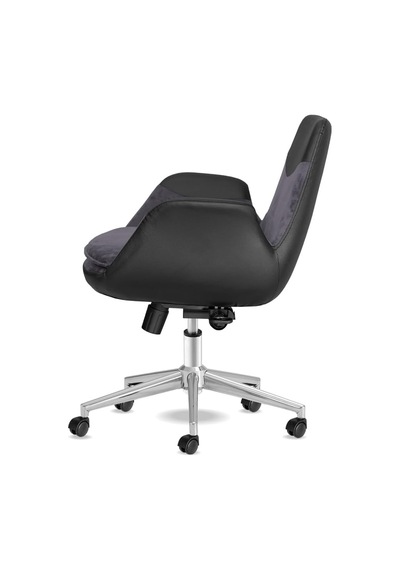 Storm Ofis Sandalyesi Krom Ayaklı Ergonomik Çalışma Koltuğu Dayanıklı Kumaş Füme Diğer