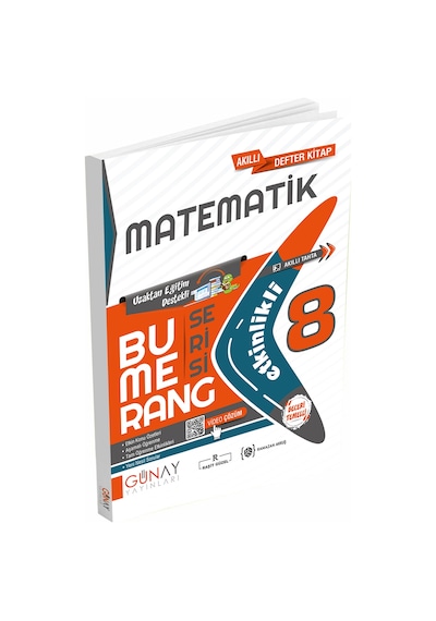 Günay Yayınları 8. Sınıf Bumerang Matematik Akıllı Defter Kitabı
