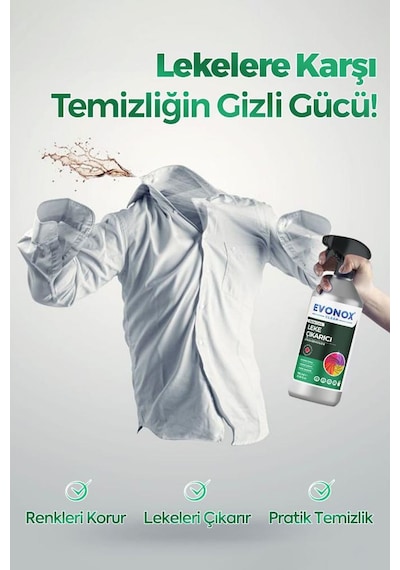 Evonox Clean Çok Amaçlı Ultra Güçlü Leke Çıkarıcı Sprey