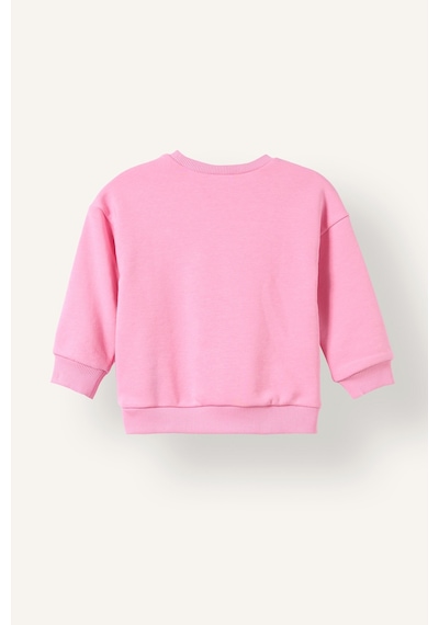 Defacto Bisiklet Yaka Baskılı Kalın Sweatshirt Kız Bebek I5084a526aupn666 Pembe-pn666
