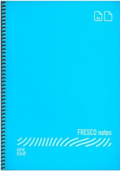 Gıpta Fresco Spiralli Plastik Defter A4 120 Yp Kareli Buz Mavisi