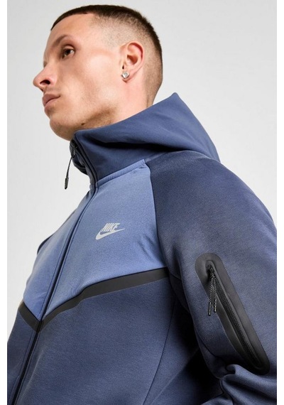 Nike Tech Fleece Mix Full Zip Windrunner Hoodie Kapüşonlu Unisex Sweatshirt Lacivert