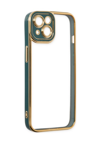 Apple iPhone  Uyumlu,  14 Plus Kılıf Liva Lens Silikon - Yeşil