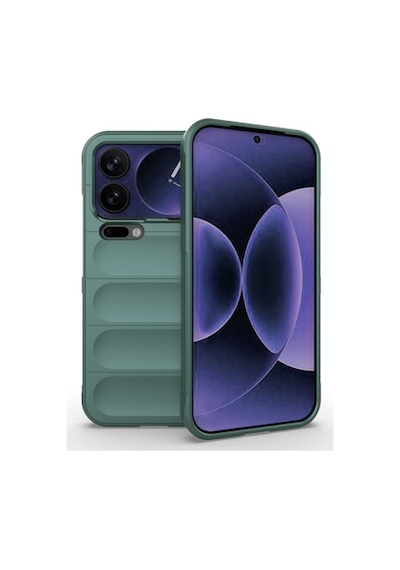 Xiaomi 17 Pro Max Kılıf Esnek Tpu Oyuklu Arka Yüzey Tasarımlı Zore Etnik Silikon Kapak Xiaomi 17 Pro Max Zore - Koyu Yeşil
