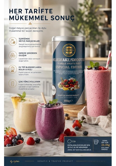 Karamel Milkshake Ve Smoothie İçecek Tozu 1000 Gr Yoğun Karamel Aroması, Pratik Hazır Karışım Diğer