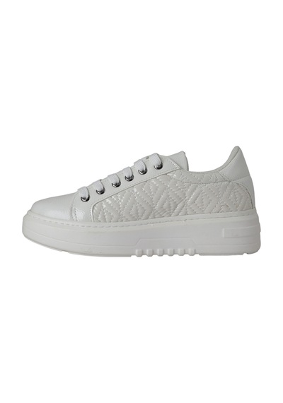 Hobby Ayakkabı Hobby Kadın Rugan Modern Yüksek Tabanlı Sneaker Ayakkabı Beyaz