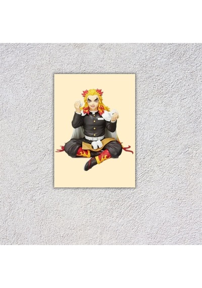 Demon Slayer Anime Rengoku Onigiri Duvar Posteri - Çerçevesiz